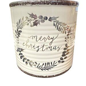 Merry Christmas Ceramic Plant Christmas Tree Pot Planter 5" x 5.5"